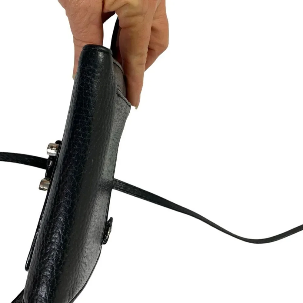 Brighton Cross body Wallet Black leather